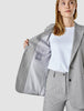 Essential Blazer Light Grey Pinstriped