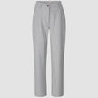 Essential Pants Straight Light Grey Pinstriped