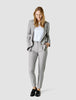 Essential Pants Tapered Light Grey Pinstriped