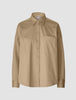 Oversized Long Sleeve Shirt Latte