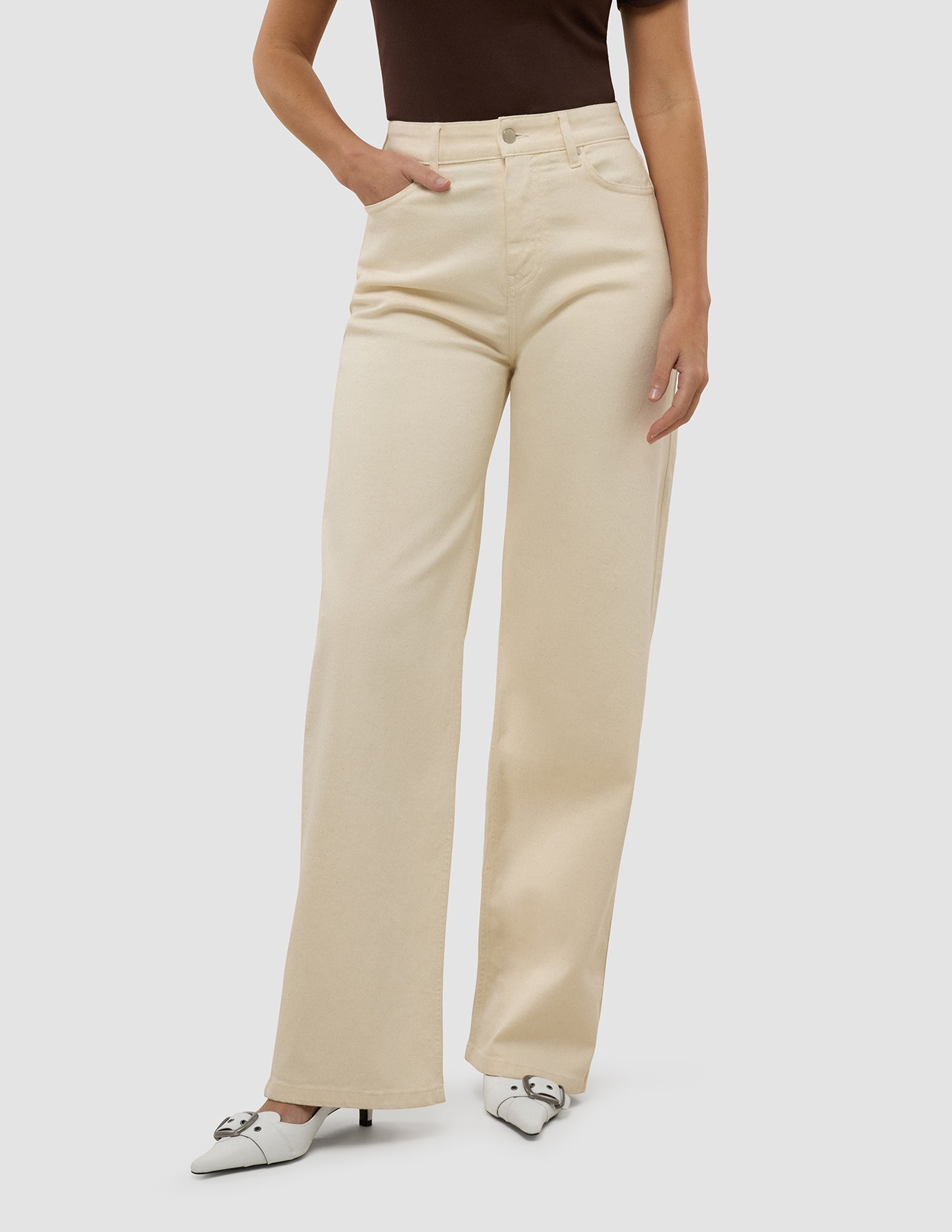 Women's Relaxed Jeans Off White
