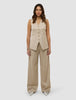 Women's Skye Long Vest Sandy Beige Melange
