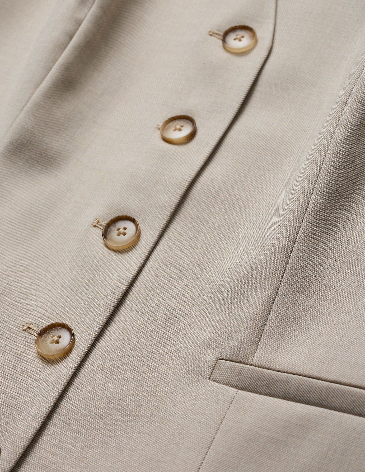 Women's Skye Long Vest Sandy Beige Melange