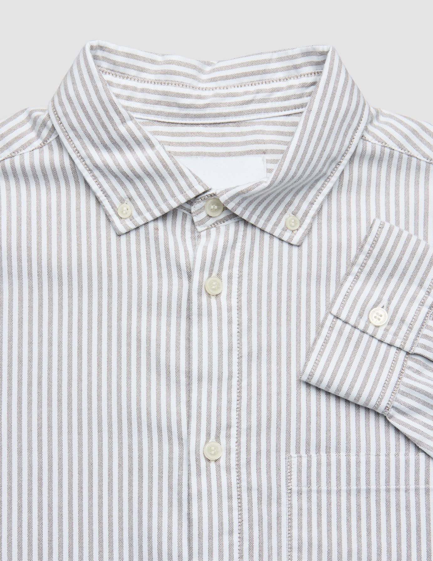 All-Day Oxford Shirt Beige Stripes