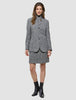 Ashryn Set Domino Herringbone Blazer and Short Skirt