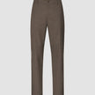 Atelier-Hose Relaxed in Dunkelbeige: locker sitzende Hose aus schwerem, gebrochenem Twill mit Knopfverschluss am Bund.