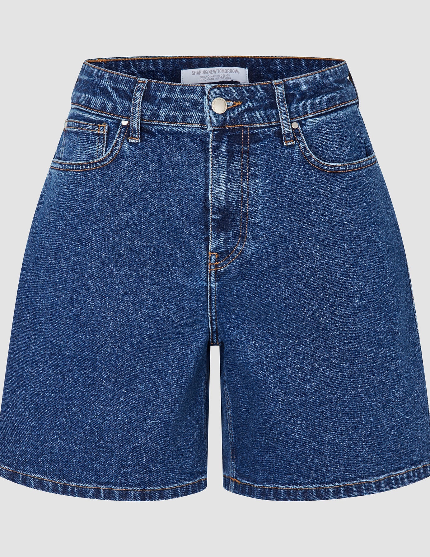 Women Classic Denim Shorts Medium Blue