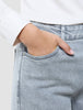Women's Classic Jeans Straight Light Grey Washed