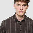 Classic Shirt Brown Pinstripes Slim