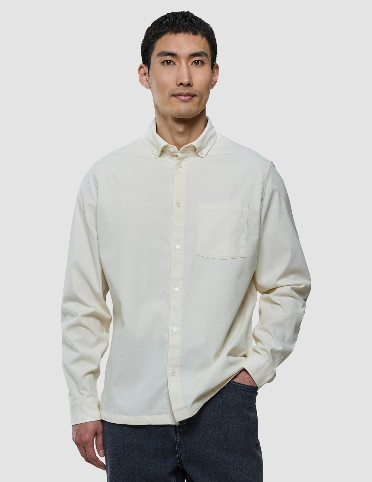 Corduroy Shirt Bone White