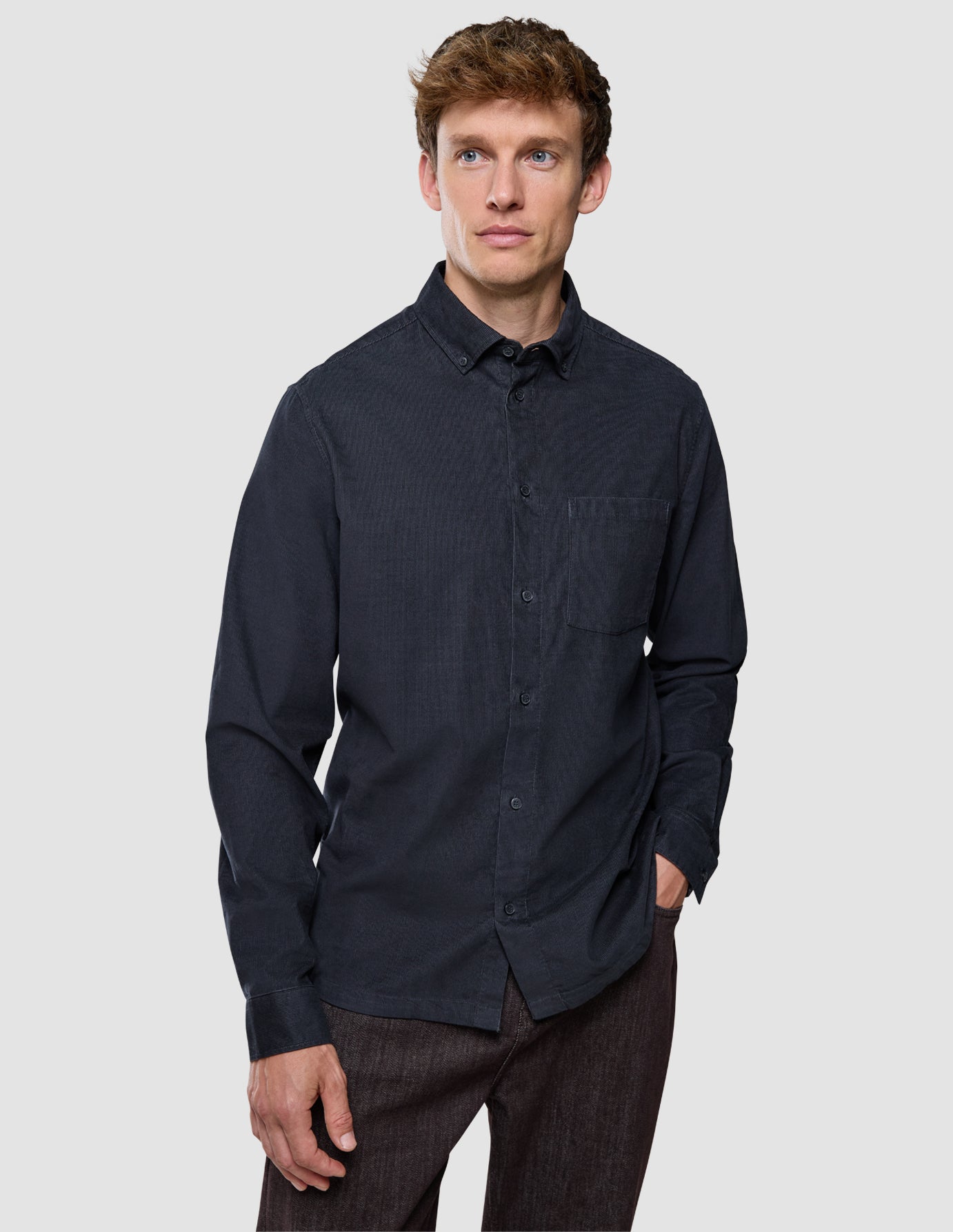 Corduroy Shirt Dark Grey