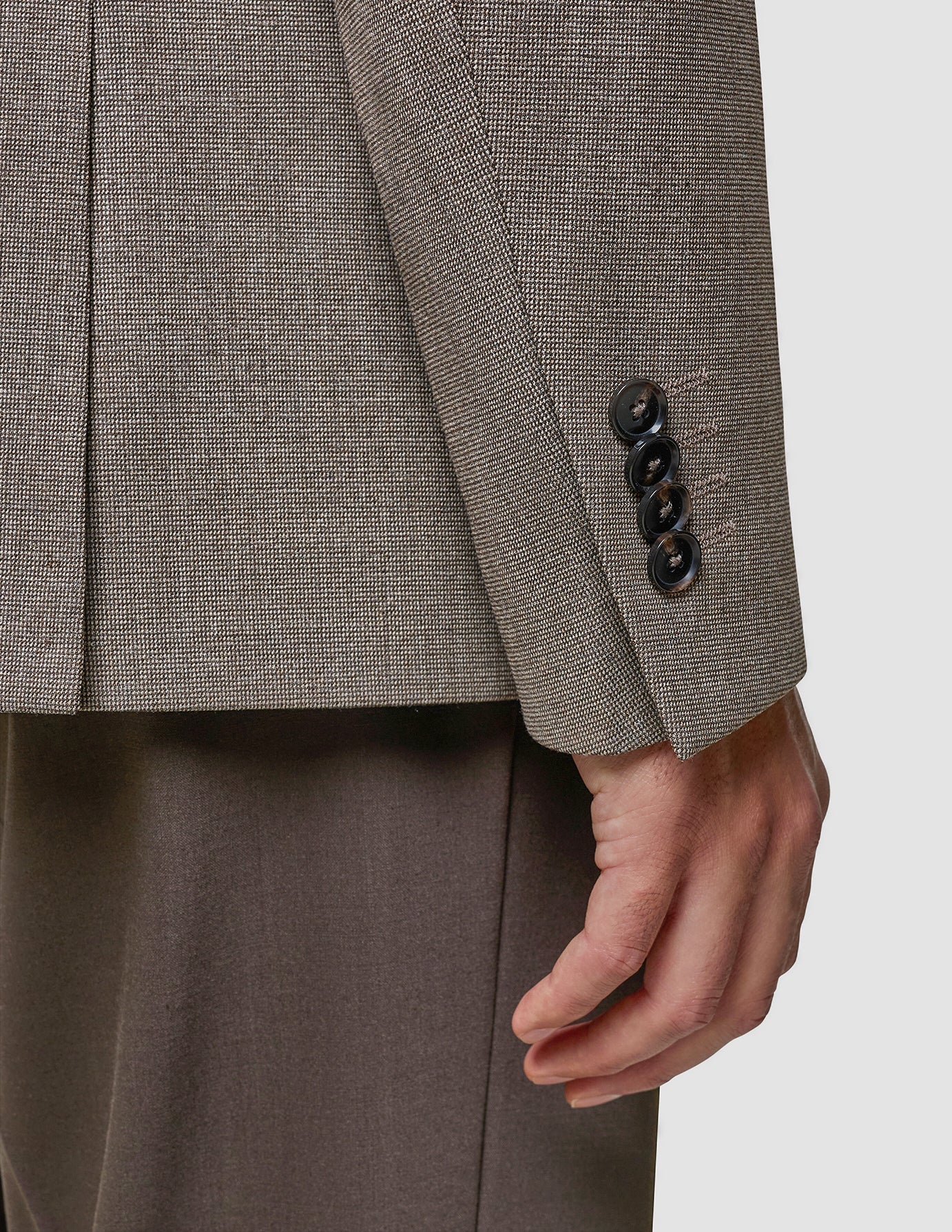 Double Breasted Essential Blazer Almond