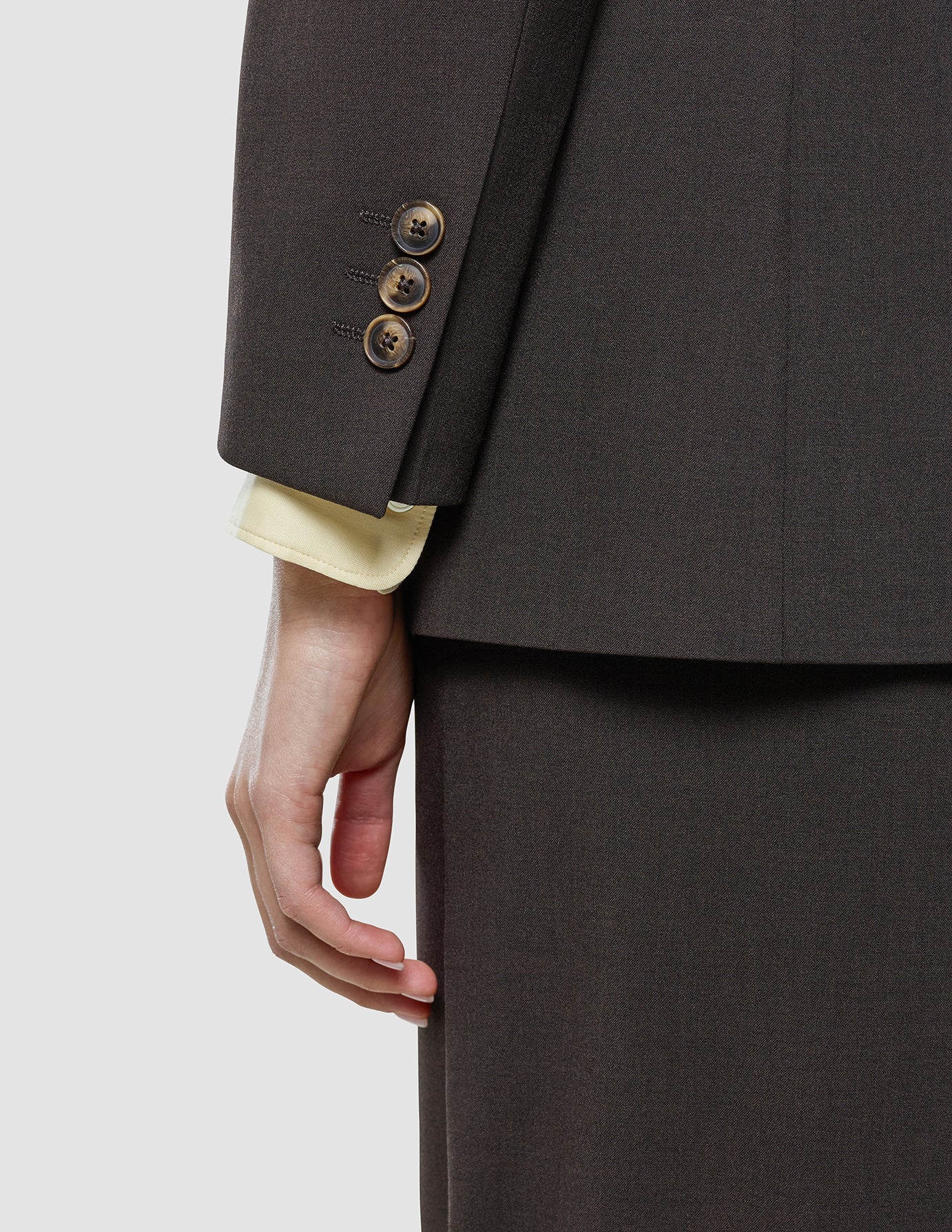 Women Ease Blazer Mocha Melange