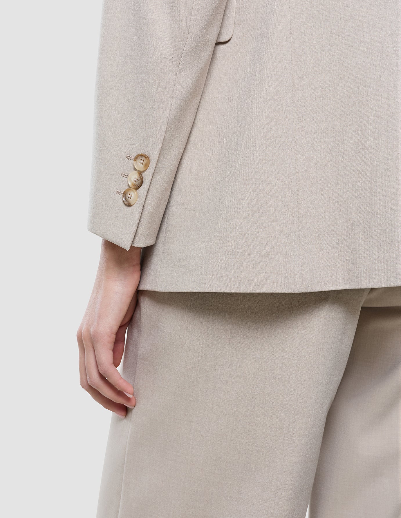 Women Ease Blazer Vanilla Melange