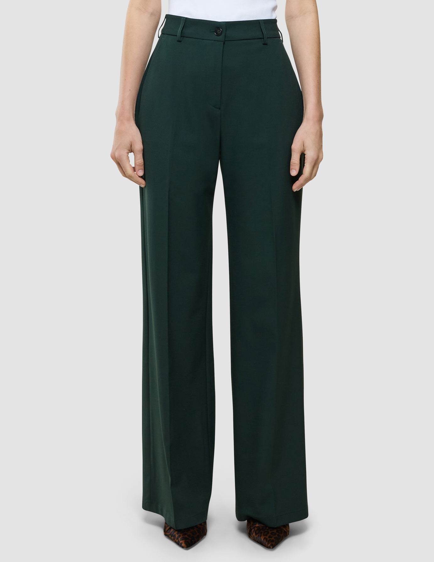 Women Ease Pants Wide Evergreen