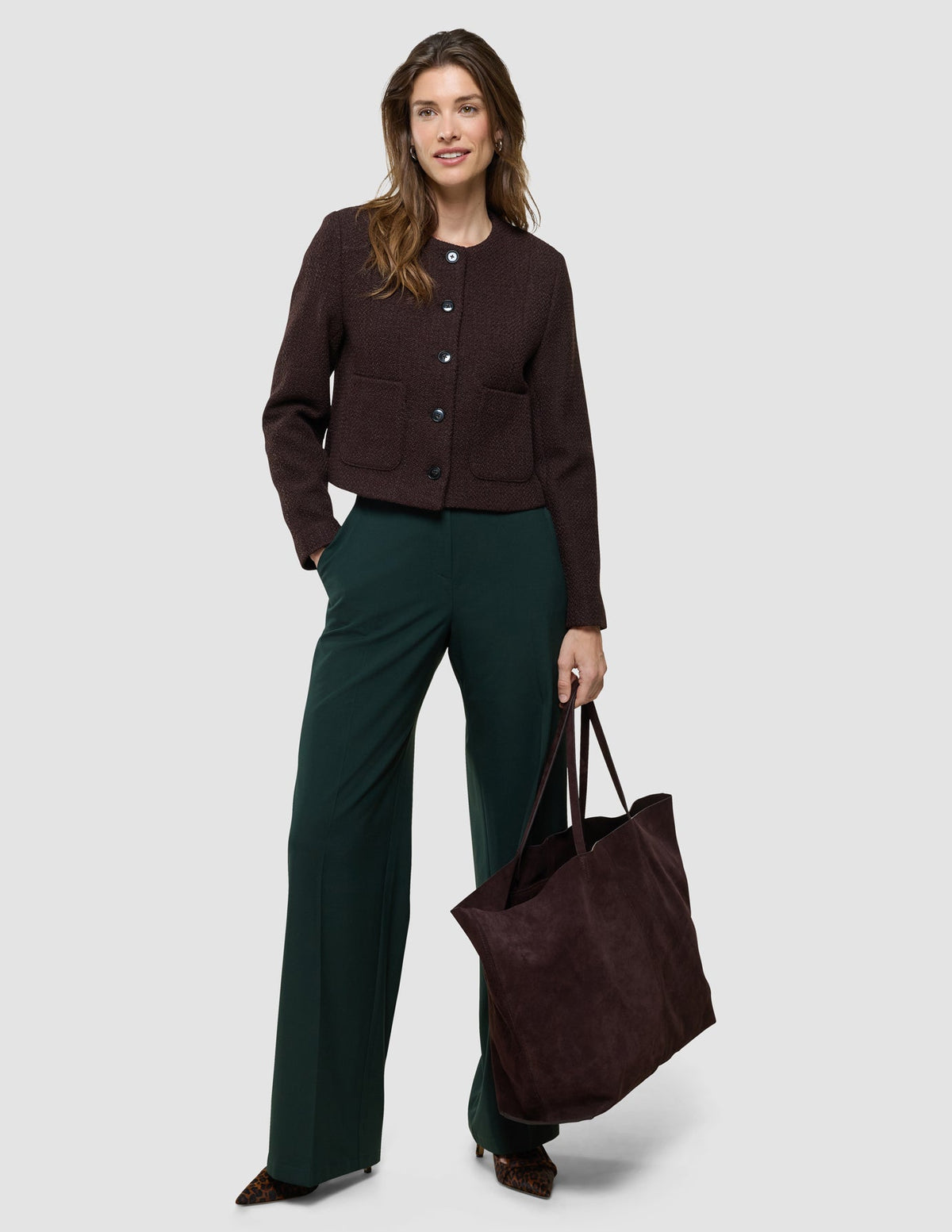 Women Ease Pants Wide Evergreen
