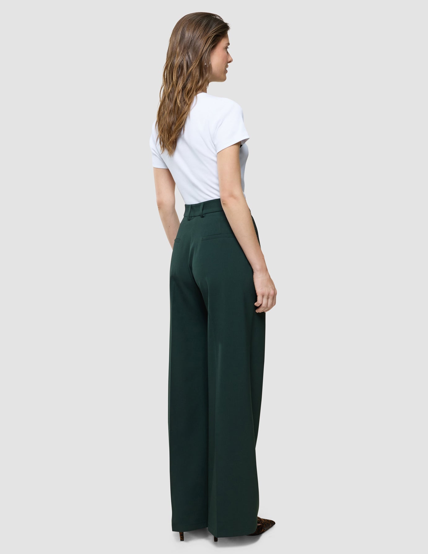 Women Ease Pants Wide Evergreen