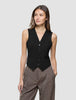 Women Ease Short Vest Black