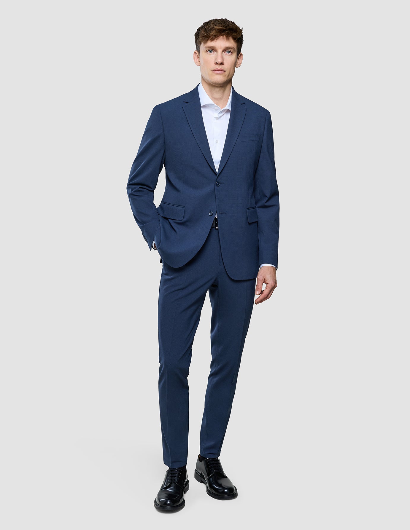 Essential Blazer Slim Navy Checks