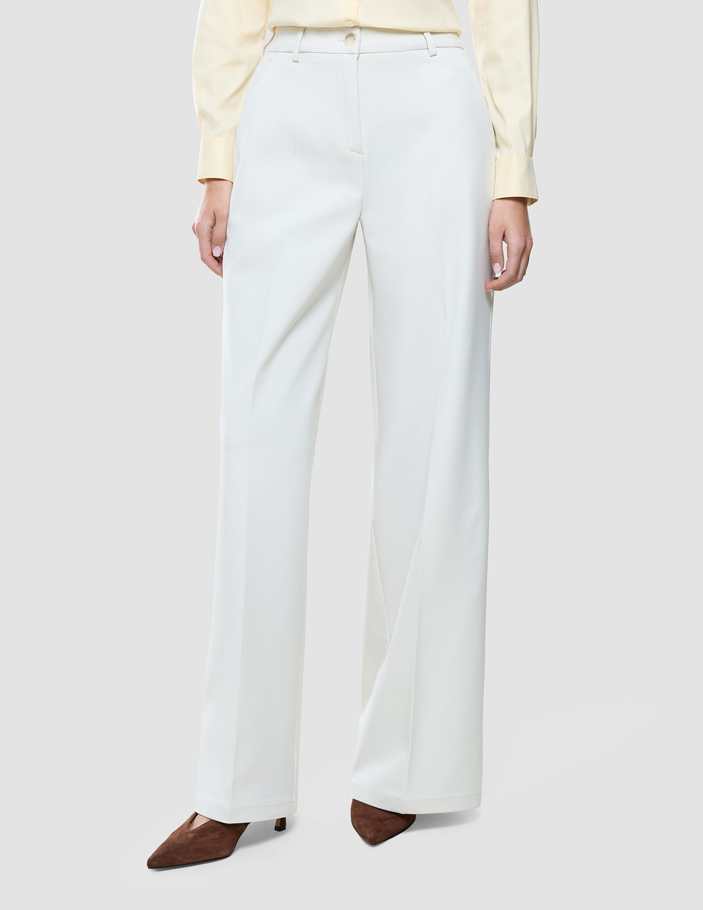 Women Essential Pants Wide Off White