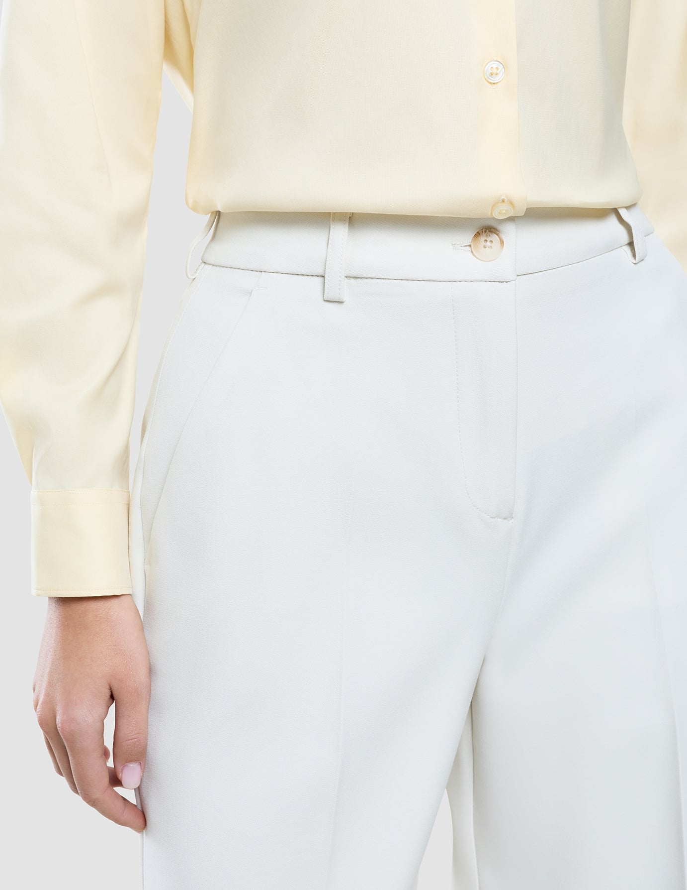 Women Essential Pants Wide Off White