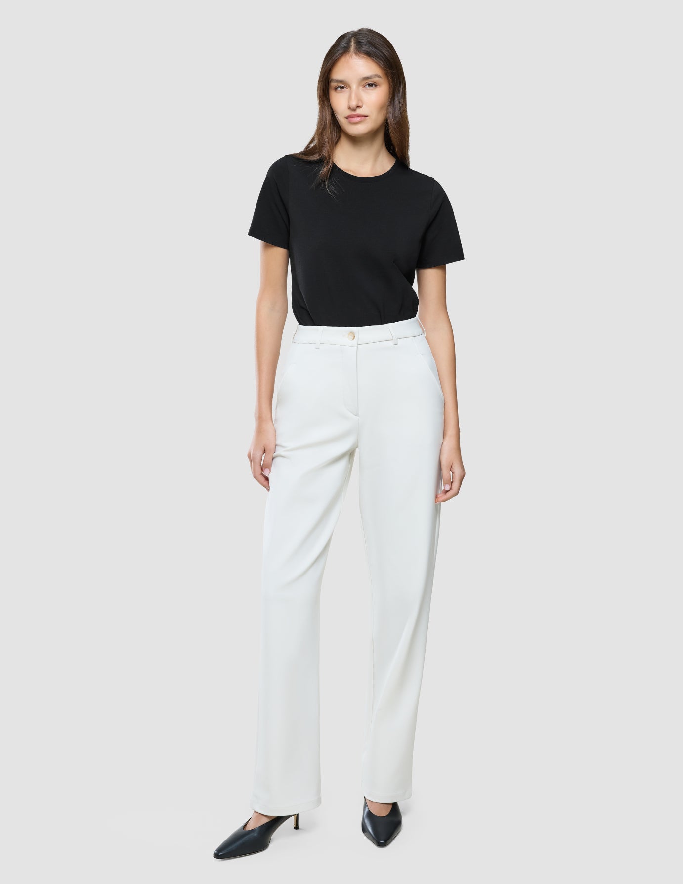 Essential Pants Straight Off White