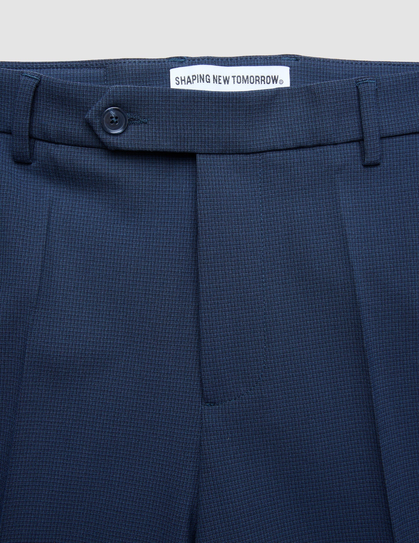 Essential Suit Pants Slim Navy Checks