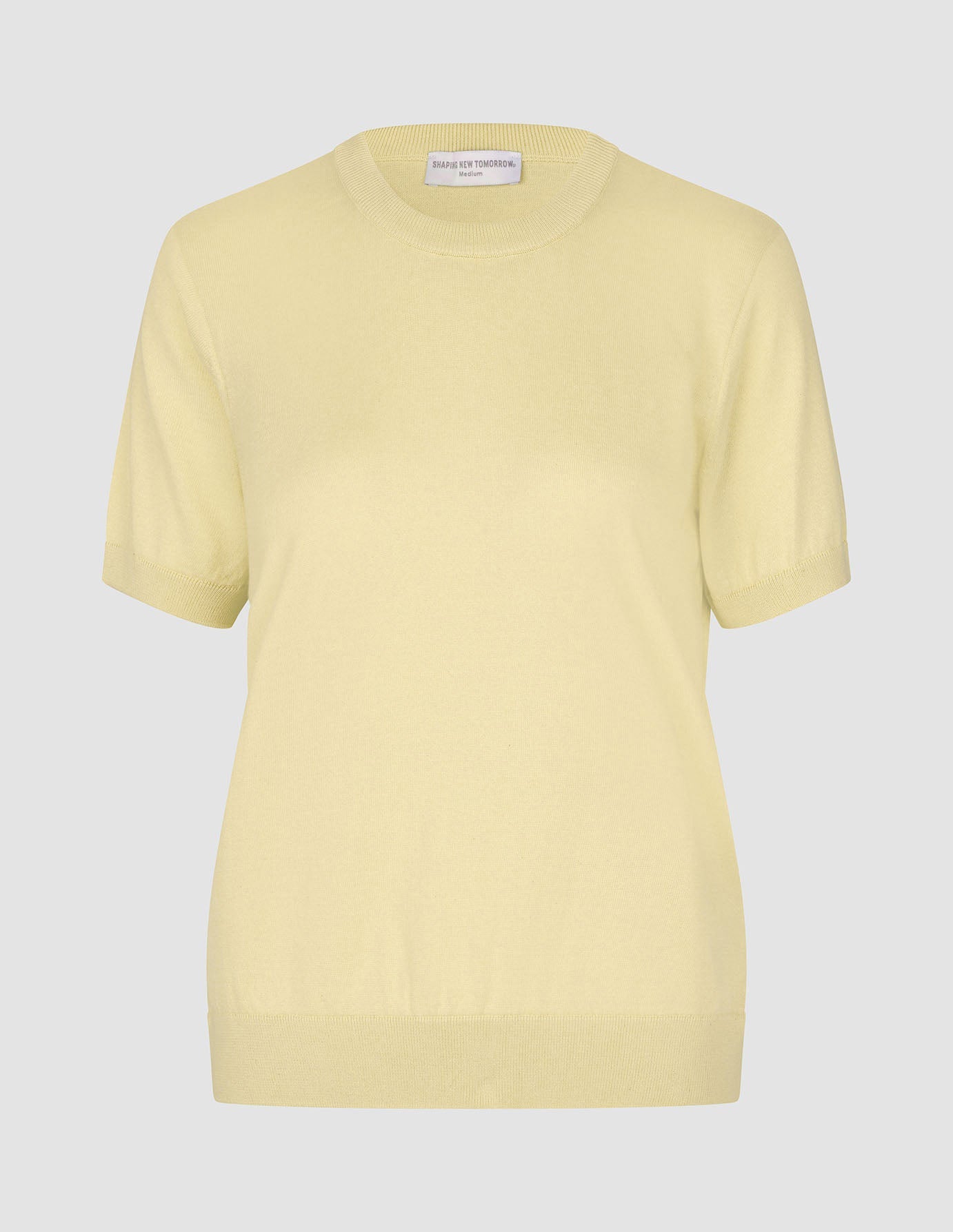 Women Fine Knit T-Shirt Sunlight Yellow