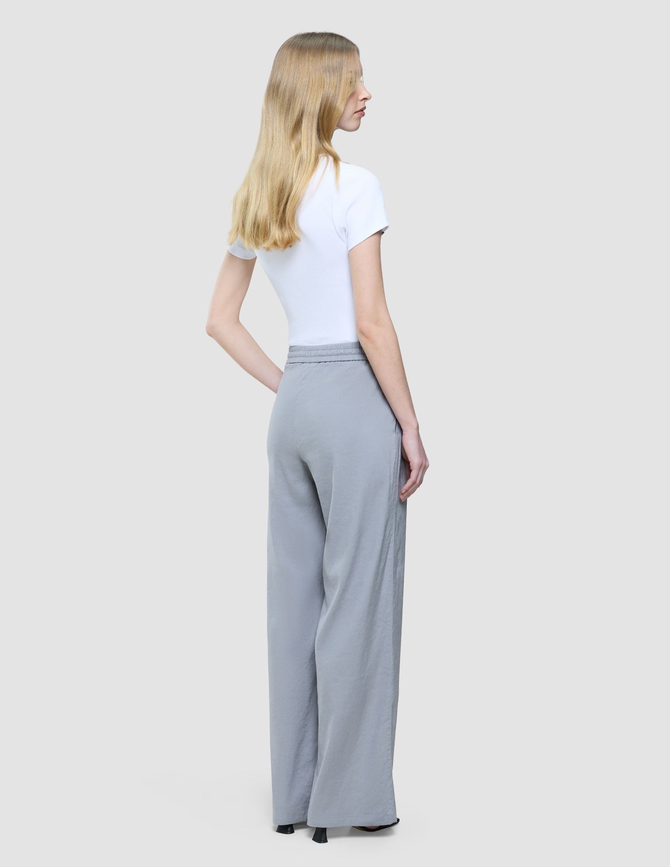 Women Linen Pants Relaxed Stone Grey