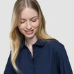 Women Linen Shirt Short Sleeved Night Sky