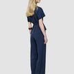 Women Linen Shirt Short Sleeved Night Sky