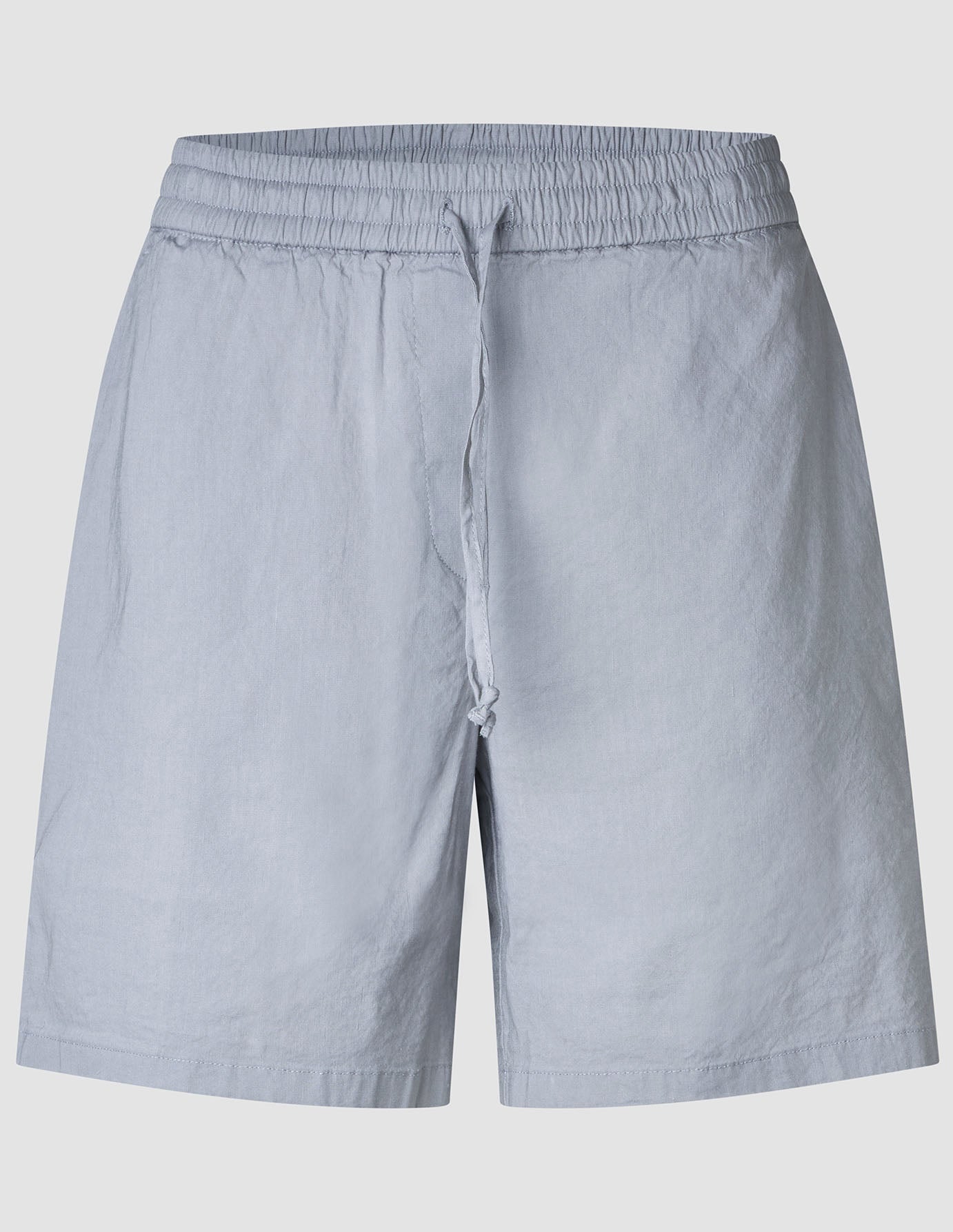 Women Linen Shorts Relaxed Stone Grey