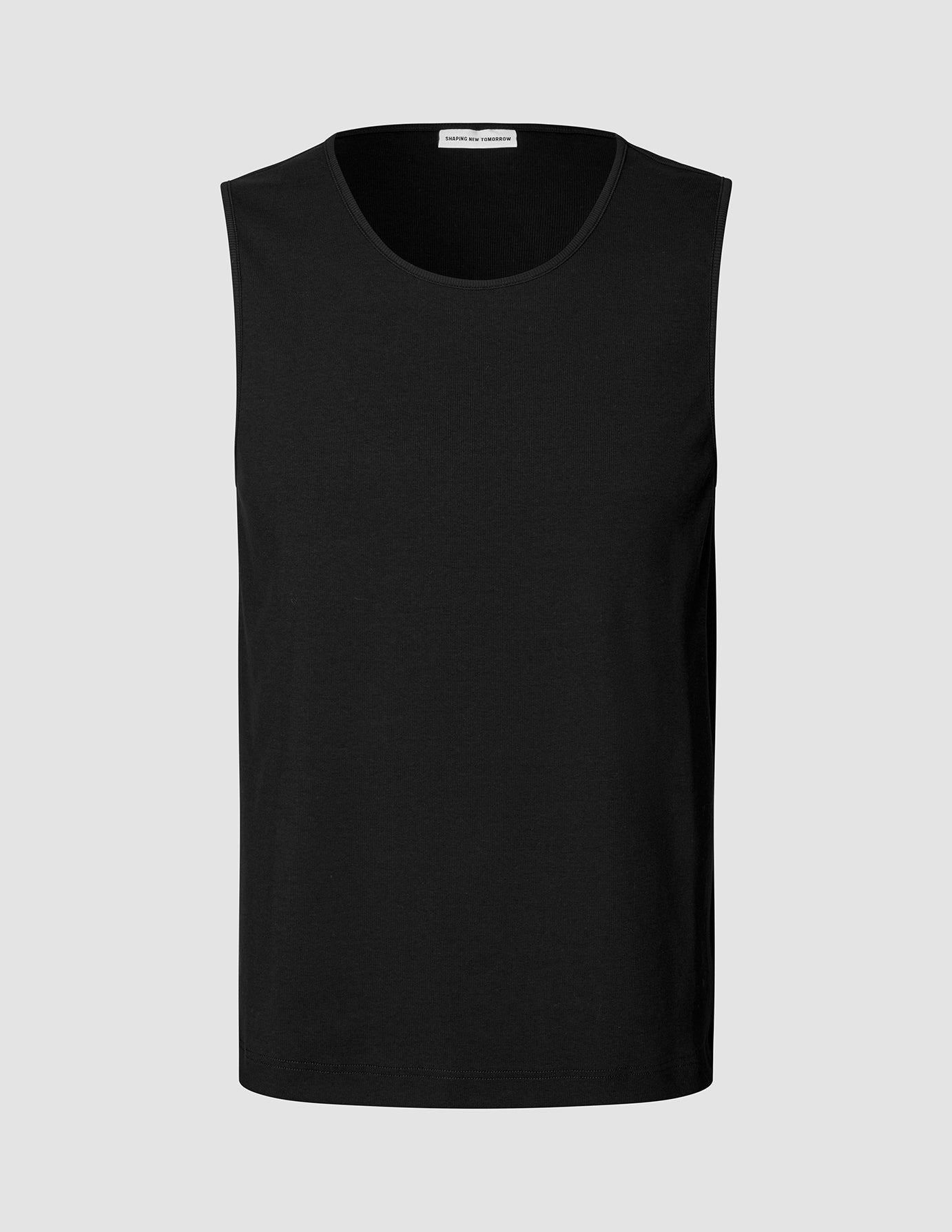 Rib Tank Top Black