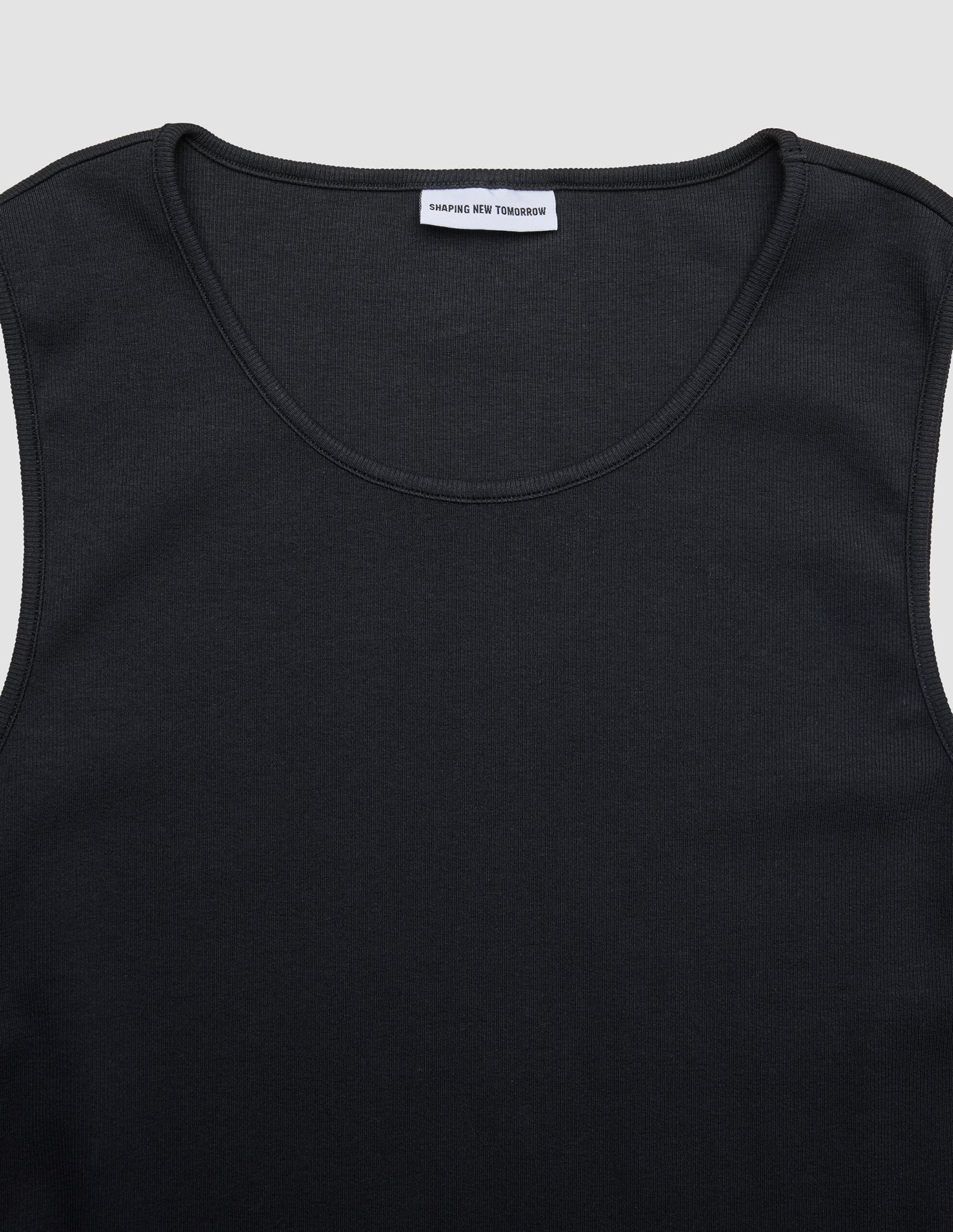 Rib Tank Top Black