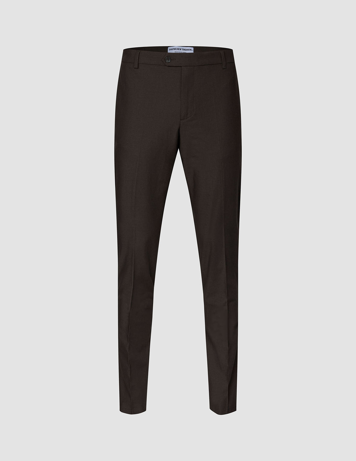 Motion Suit Hose Slim Cognac in schmaler Passform in Dunkelbraun, mit 360°-Stretch für einen eleganten Look.