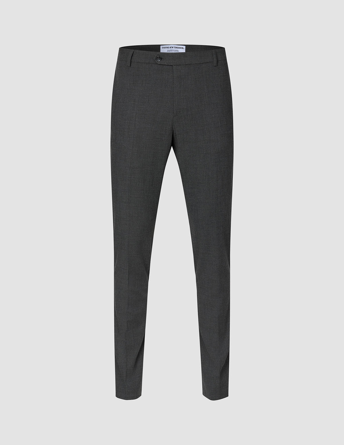 Motion Suit Pants Slim Pepper Grey – schmal geschnittene Anzughose mit 360°-Stretch, Knopfverschluss und Gürtelschlaufen.