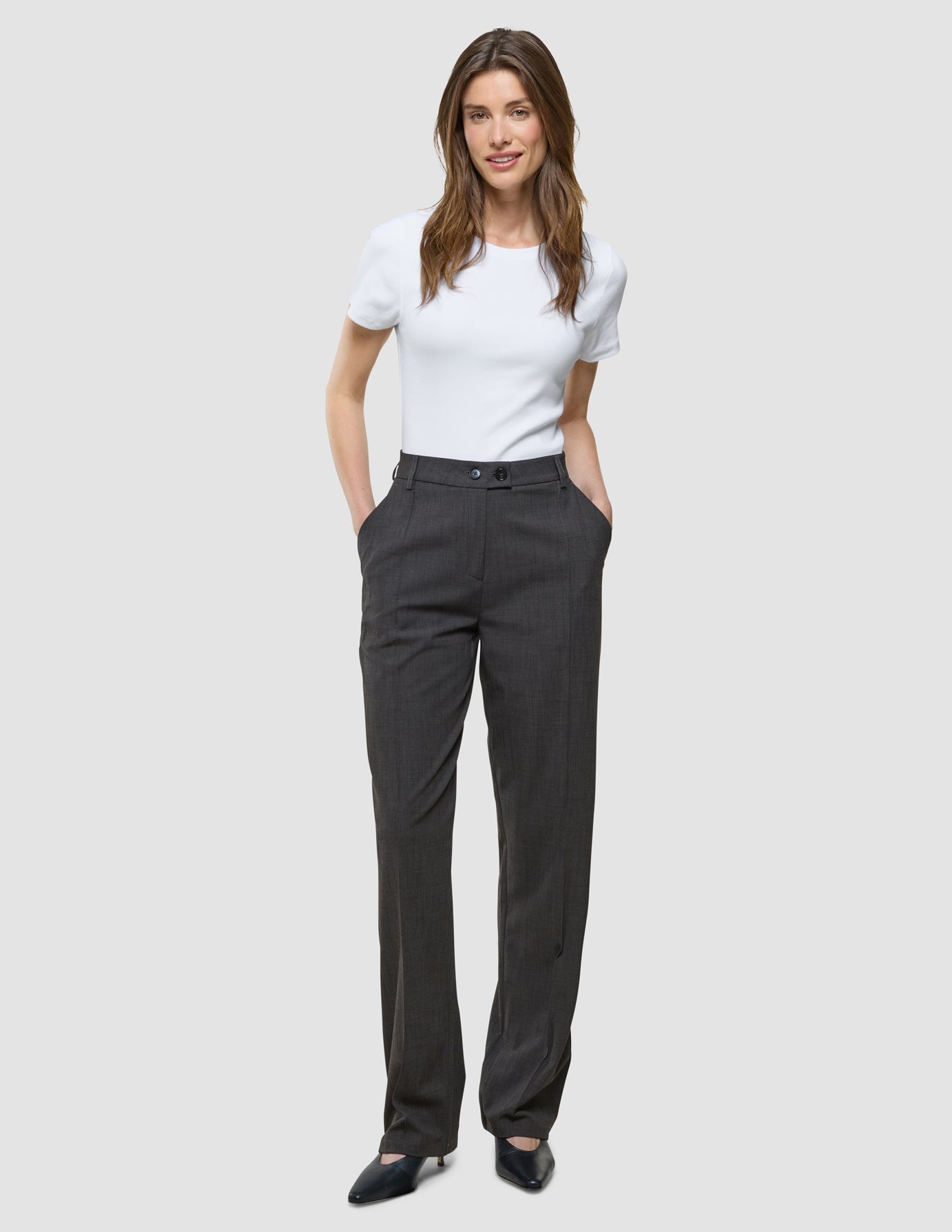 Women Nara Pants Straight Cool Brown