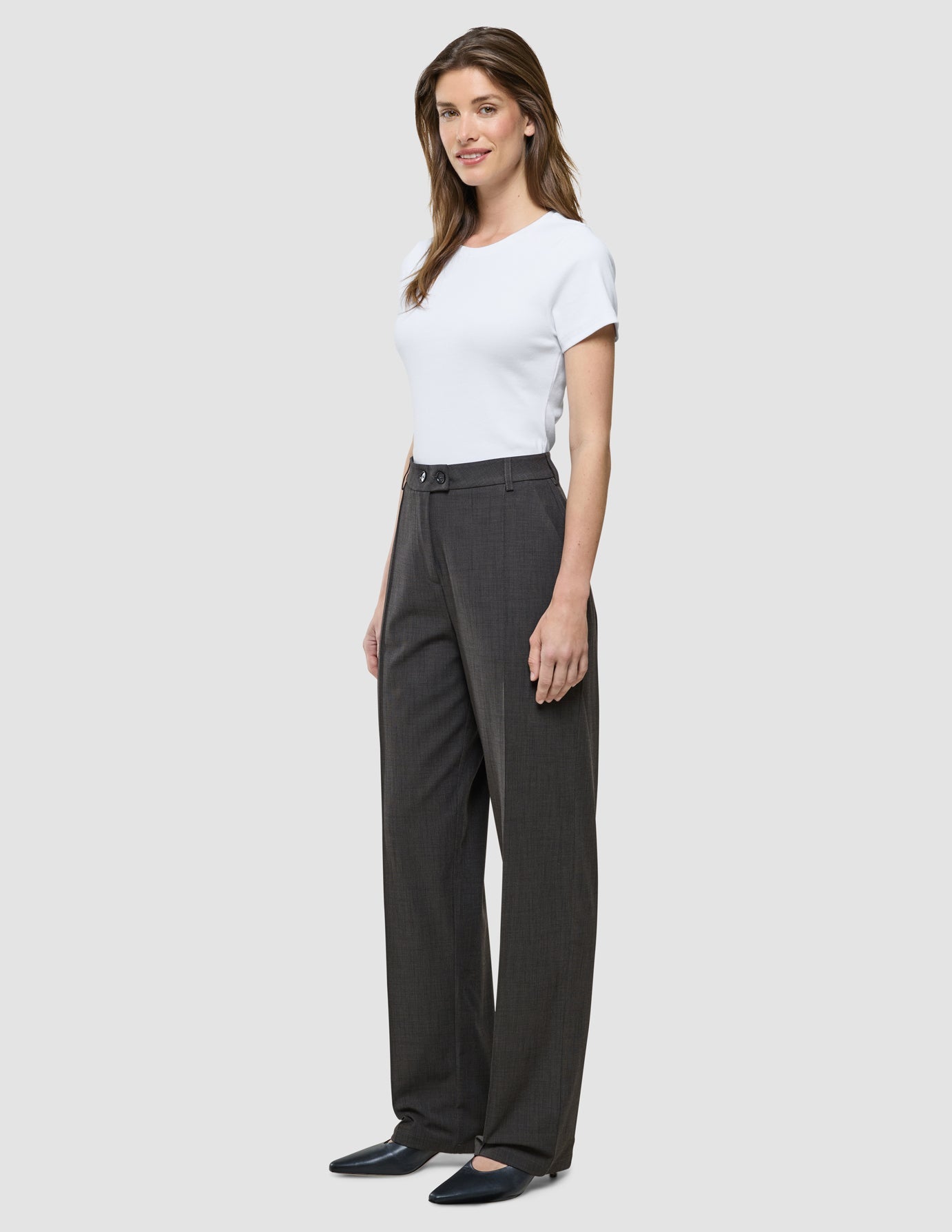 Women Nara Pants Straight Cool Brown