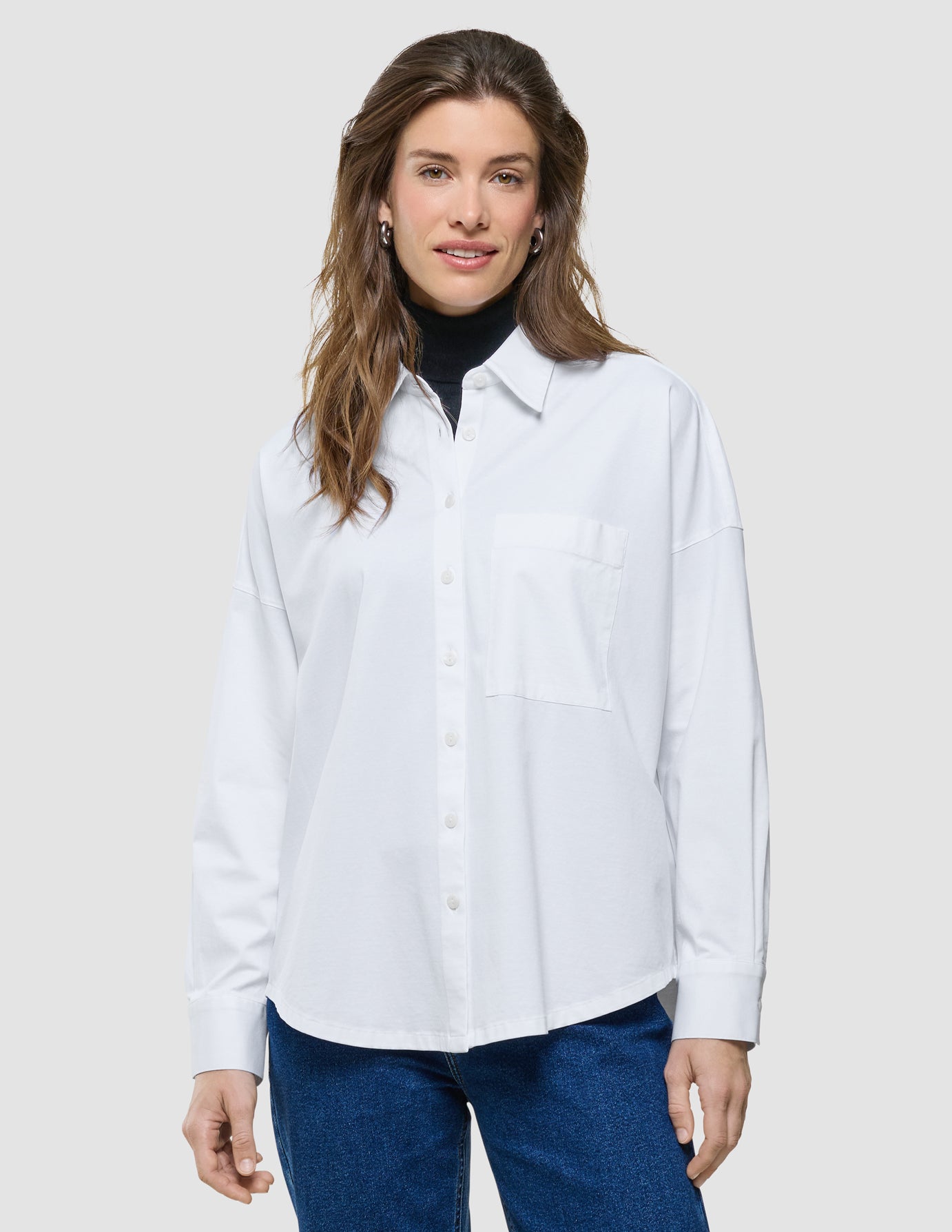 Oversized Long Sleeve Shirt White