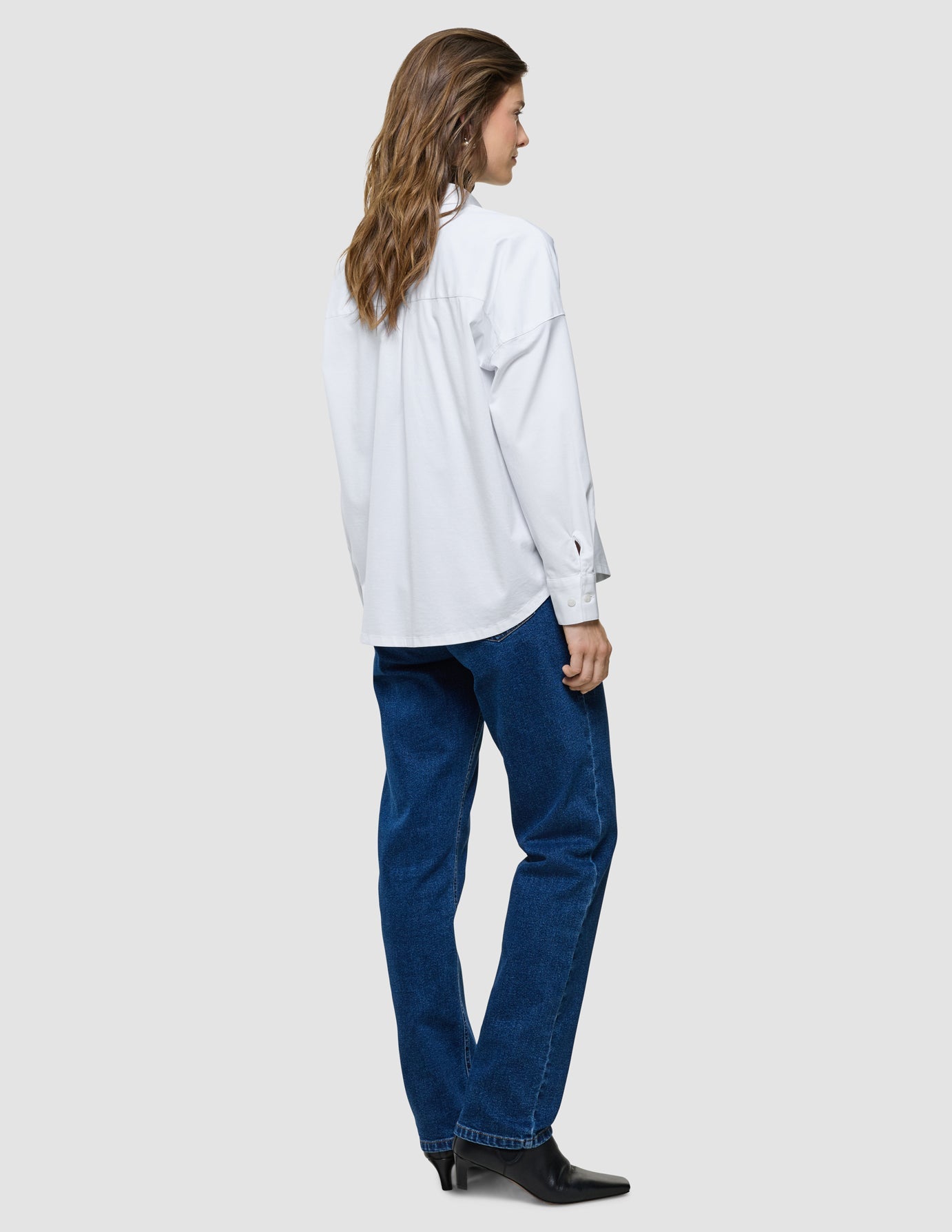 Oversized Long Sleeve Shirt White