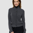 Women Quinn Crewneck Cardigan Cool Brown