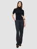 Women Quinn Short Sleeved Turtleneck Black