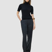 Women Quinn Short Sleeved Turtleneck Black