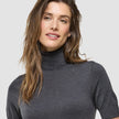Women Quinn Short Sleeved Turtleneck Cool Brown