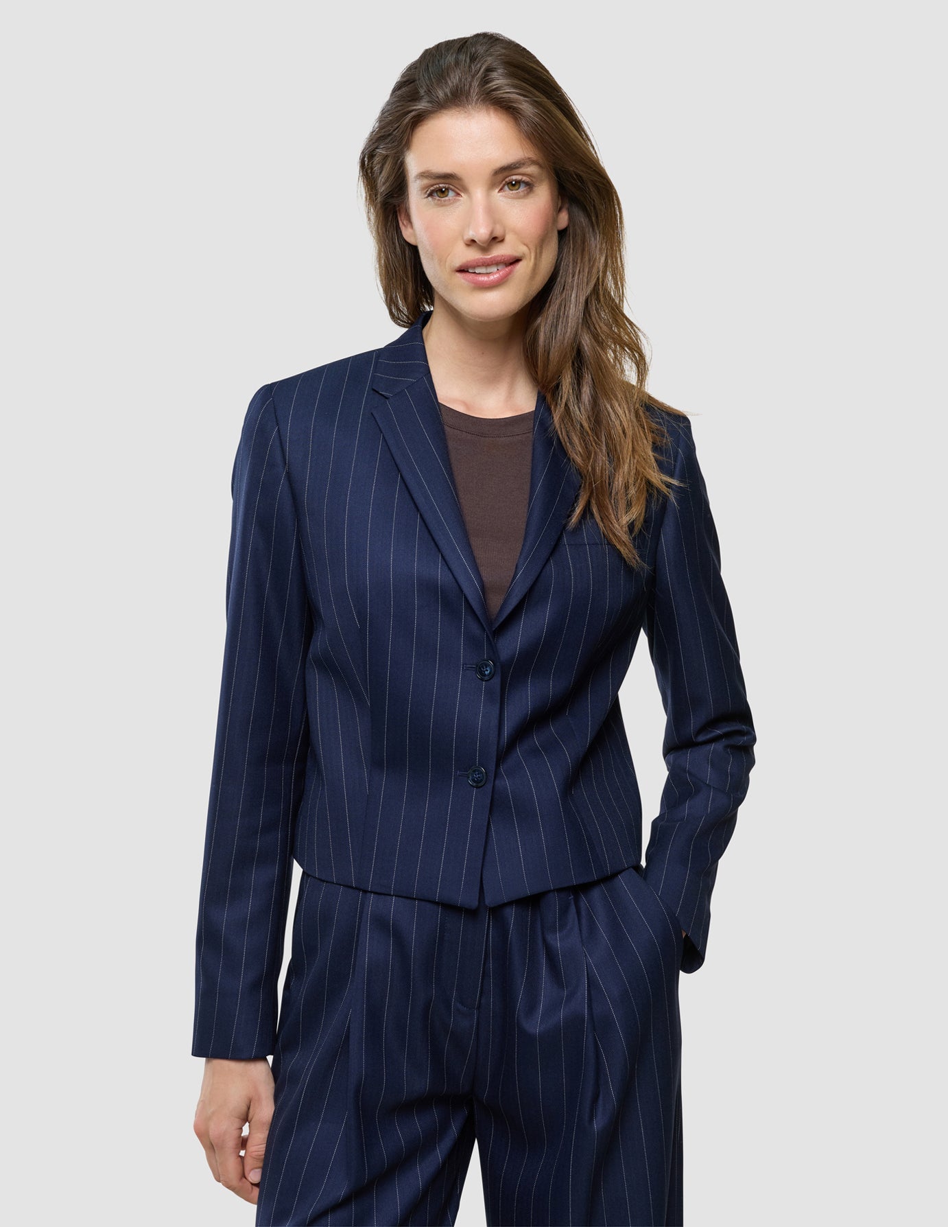 Raina Suit Nightsky Pinstripe Blazer and Wide Pants