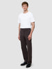 Refine Cotton Pants Relaxed Fit Dark Brown