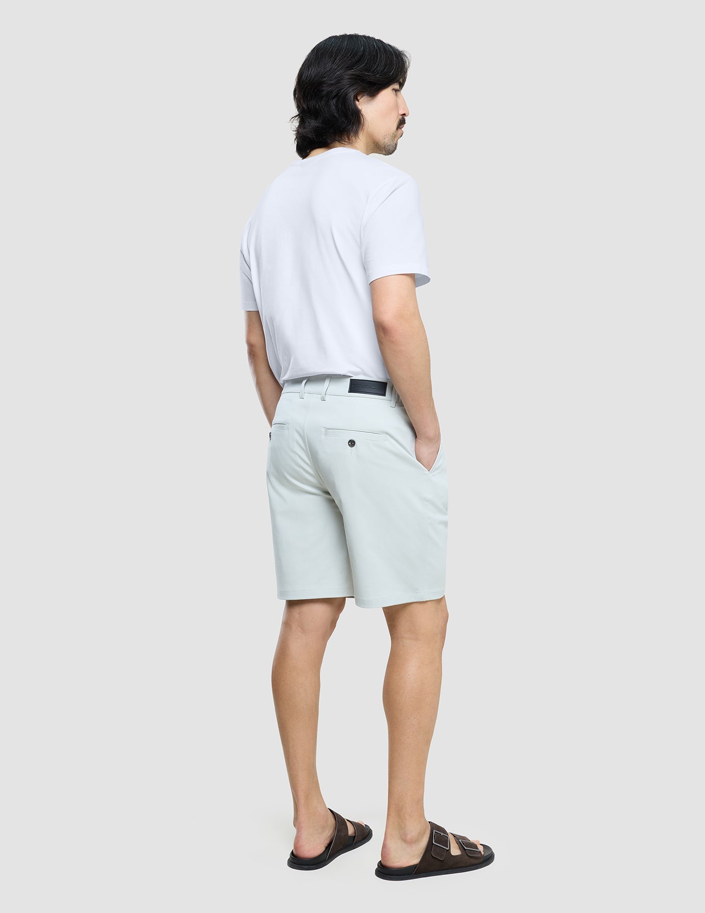 Refine Cotton Shorts Mint Grey