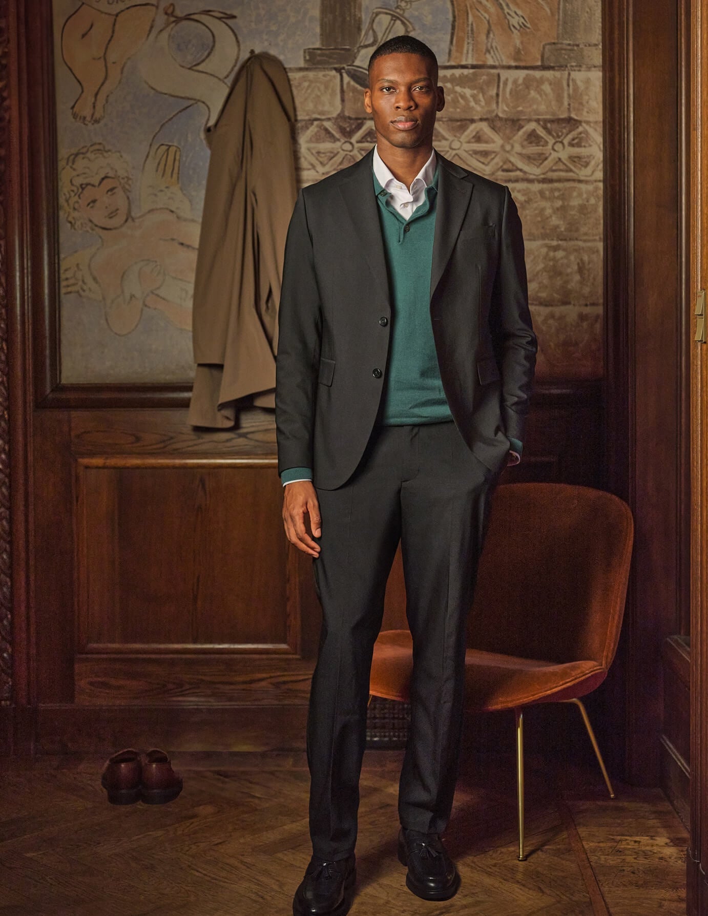 Tech Wool Suit Pants Regular Black