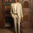 Tech Wool Suit Pants Slim Sand