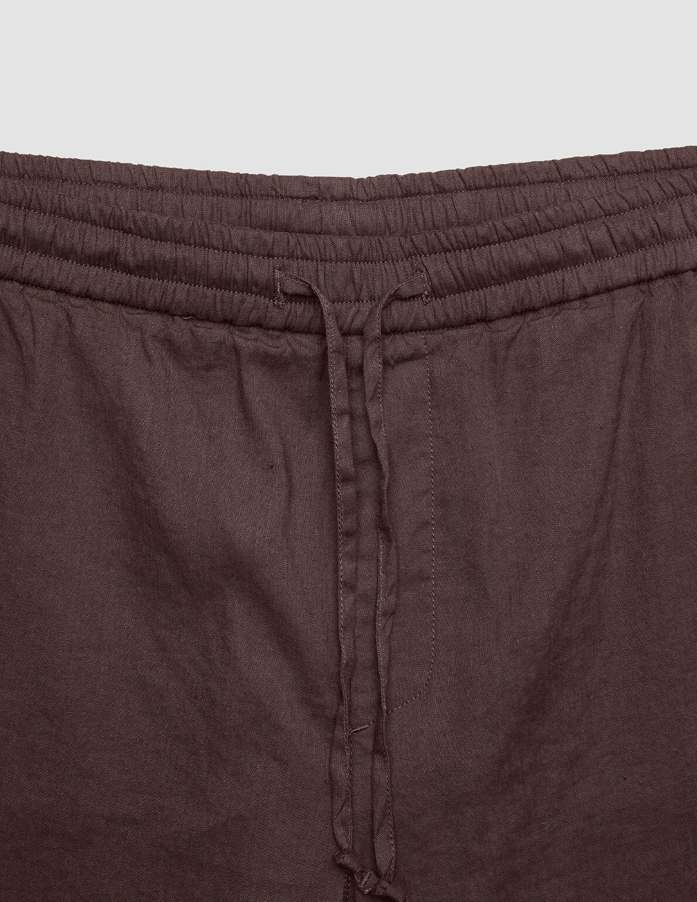 Refined Linen Pants Dark Brown